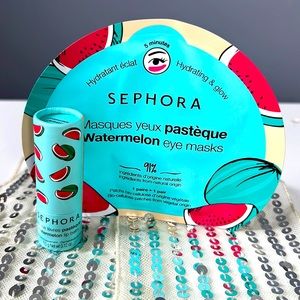 Sephora Watermelon collection: eye masks and lip balm, NWT